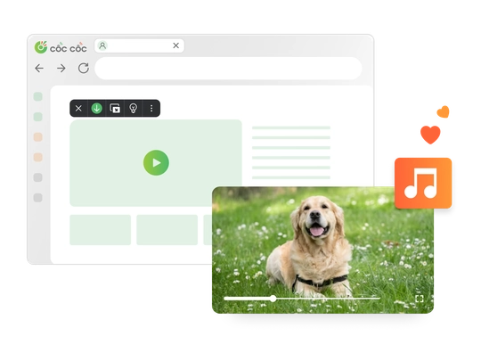 Cốc Cốc Adblock on desktop and mobile